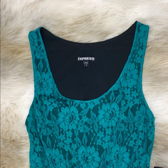 Express Sleevless Lace Mini Dress with Empire Waist, Small - Picture 6 of 12